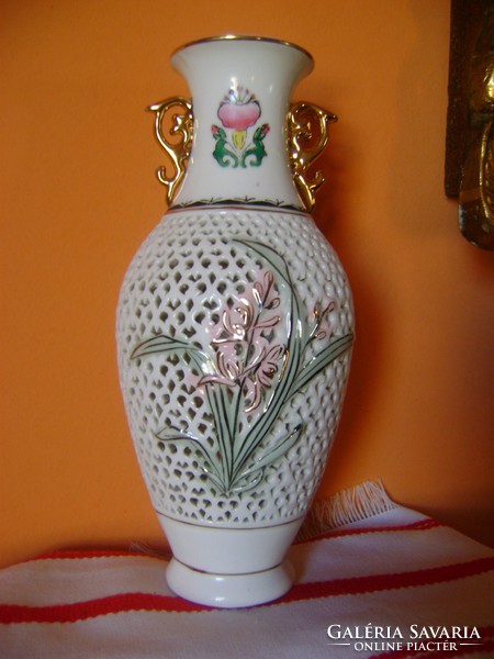 Jean Pouyat Limoges váza  100% HIBÁTLAN 20,7 CM 