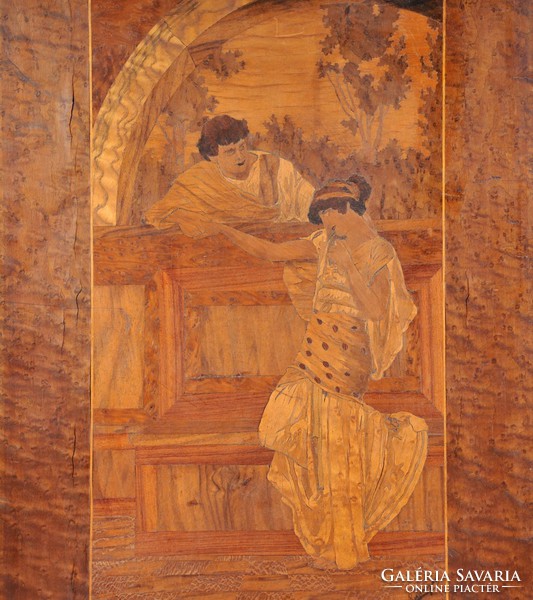 Rómeó és Júlia, művészi intarzia, 1900 k.