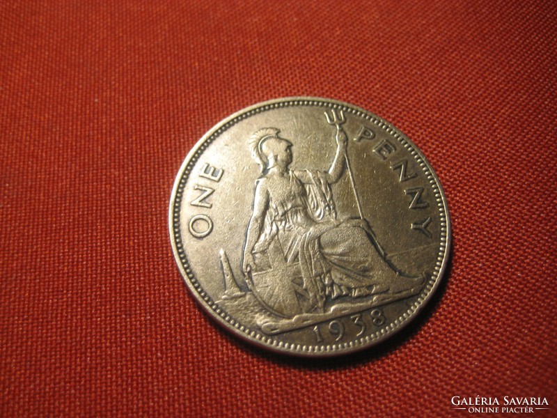 One  penny 1938  30 mm  , szép bronz