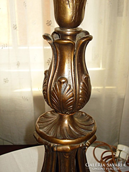 Hatalmas, barokk stílusú, bronz asztali, hangulatlámpa  /M=80 cm/