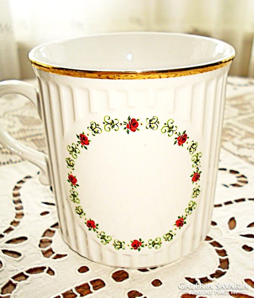 Austrian bohemia porcelain mug decorated with landscape