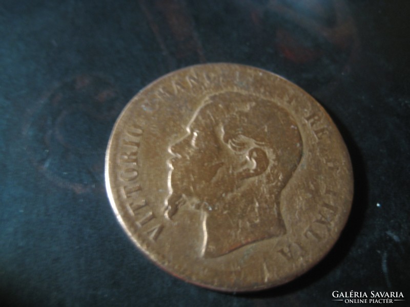 10  centesimi  1867 Vittorio Emanuel   29 mm