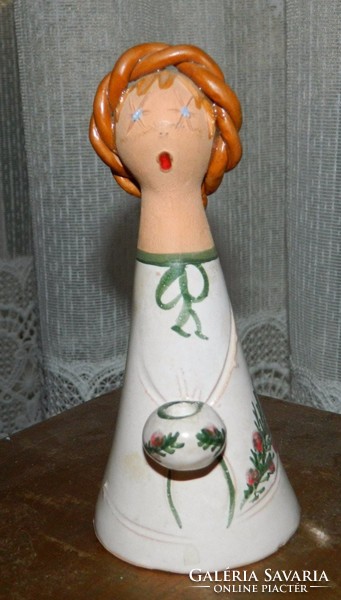 Győrbíró enikő ceramics: girl - candlestick