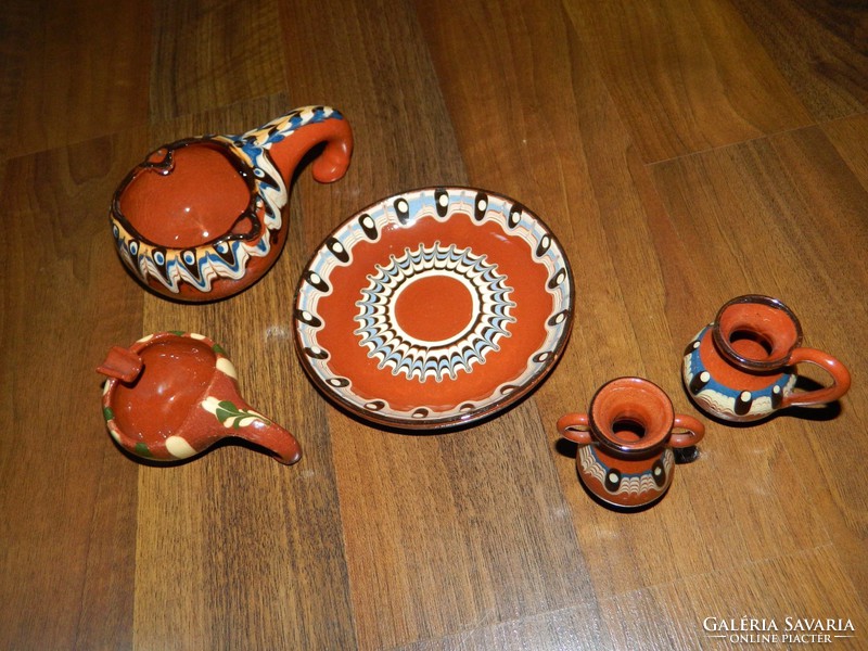 Retro soviet peacock eye pattern ceramic set