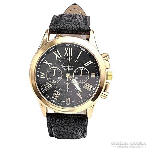 Geneva platinum, fashion unisex analog quartz watch