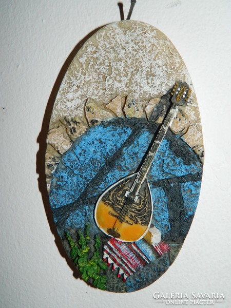 Hand painted Greek souvenir - wall decoration from Hellas - wall decoration