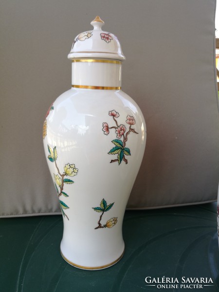 Hollóházi fedeles váza 32 cm es porcelán, most olcsóbb