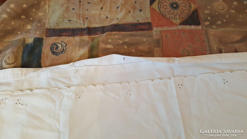 White linen cushion cover