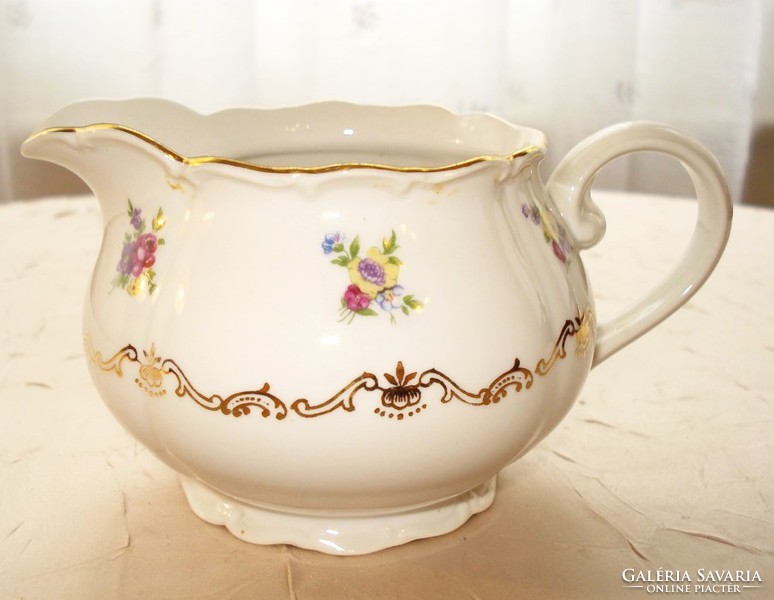 Baroque milk or cream jug with a small flower pattern
