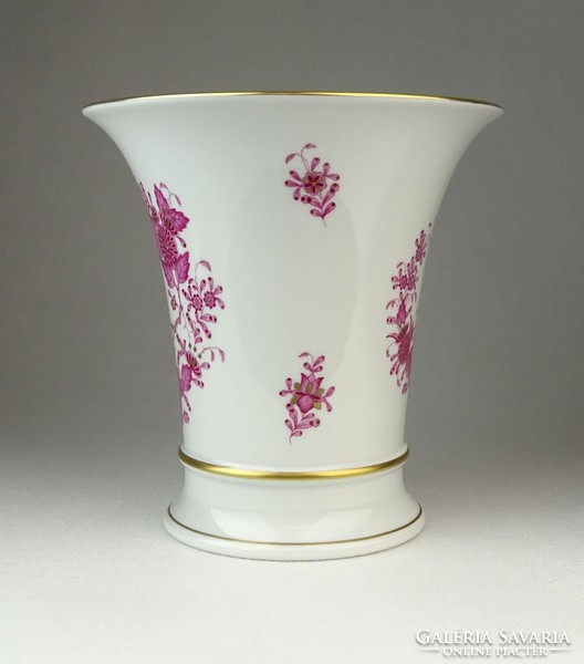 0Q455 Lila indiai kosaras Herendi porcelán váza
