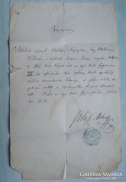 Juhász Norbert egri ciszterci-rendi Főigazgató / Okolicsányi Kálmán 1863