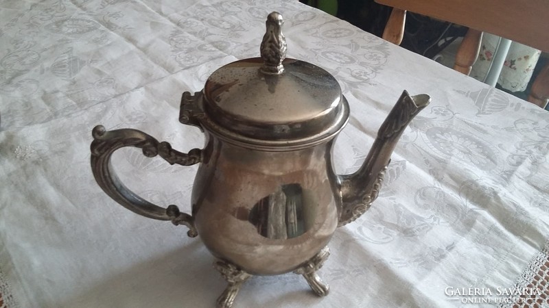 Antik ezüstözött kávés készlet