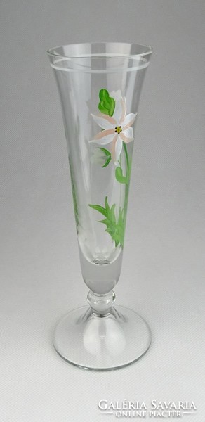 0R656 Kézi festésű üveg szálváza 21.5 cm