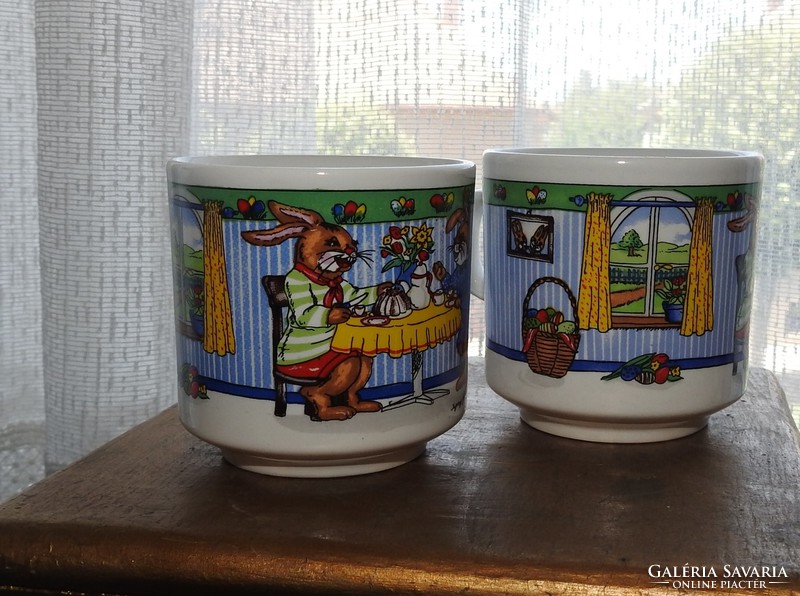 Götz - pair of Easter mugs - Götz mugs with a fairy tale pattern