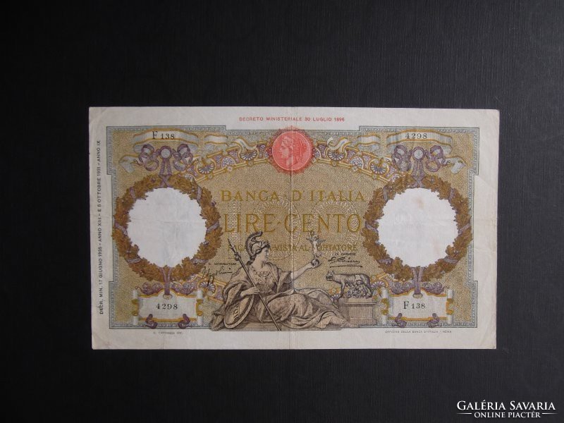 Italy - 100 lire 1935 June 17