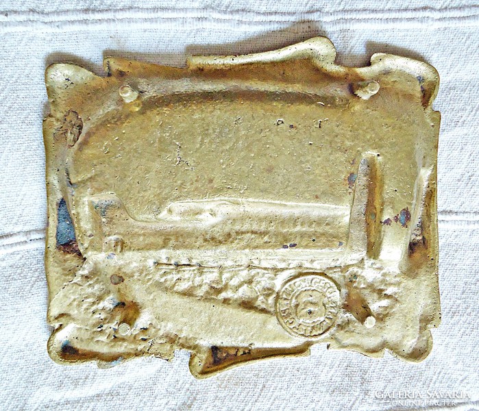 Osztrák, jelzett bronz névjegykártya tartó