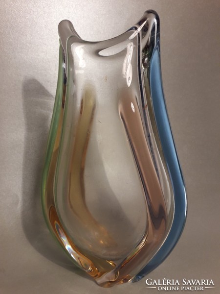 Bohemia Frantisek Zemek váza Rhapsody üveg váza 22 cm