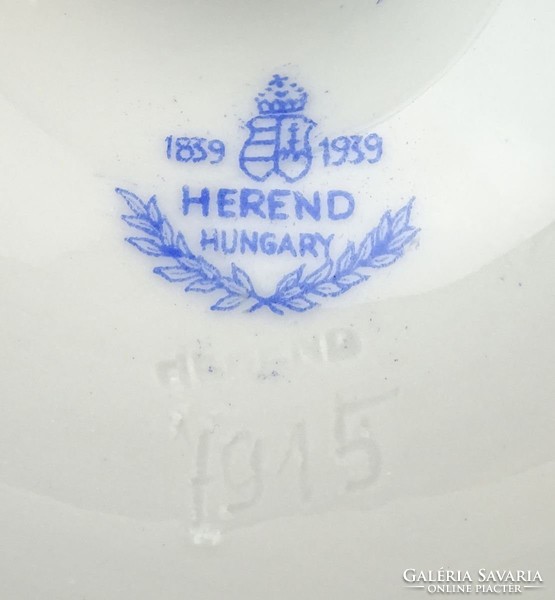0Q596 Antik Herendi porcelán gyertyatartó 1939