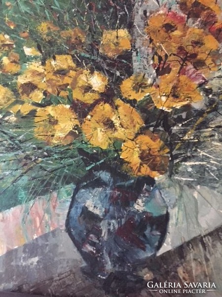 Wonderful flower still life, oil painting