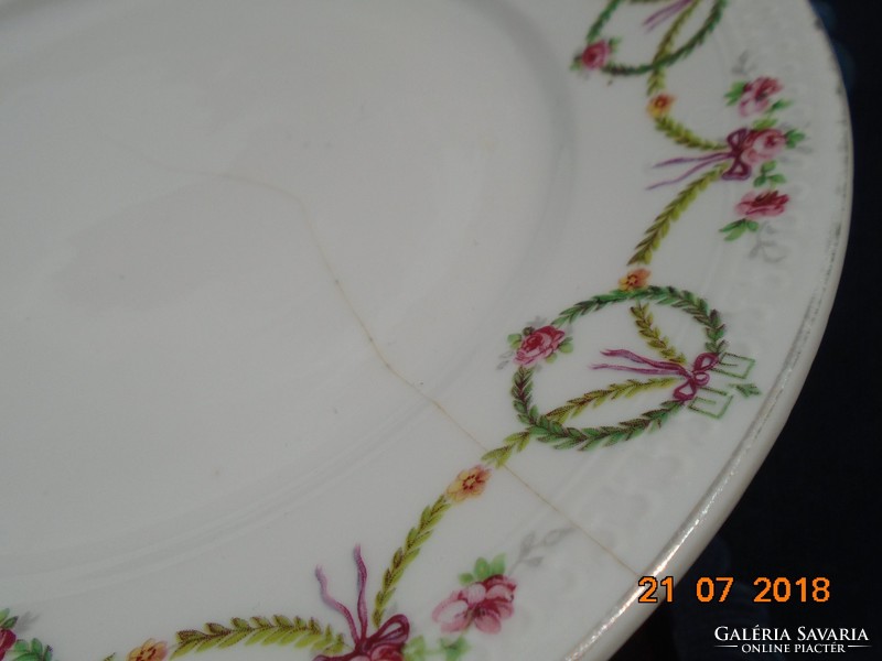 Garland art nouveau embossed plate with ges.Geschützt with austria mark