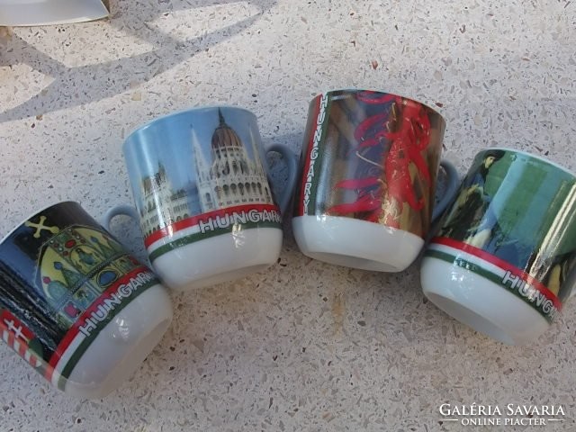 Mini kávés csésze-bögre porcelán,magyaros motívumok-ajándékba is,