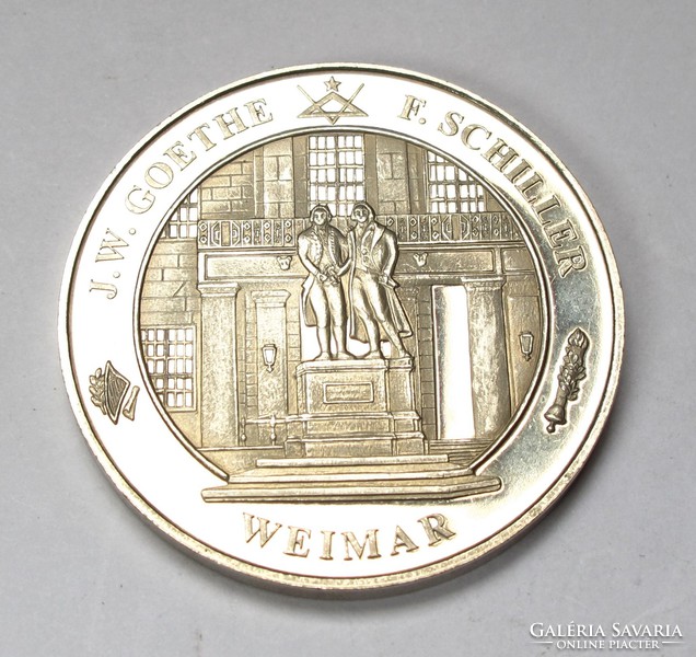 Német emlékérme,J.W. Goethe F. Schiller Weimar