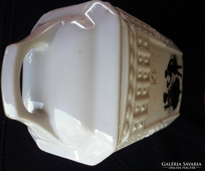 Antik árnyképes cukortartó porcelán doboz  