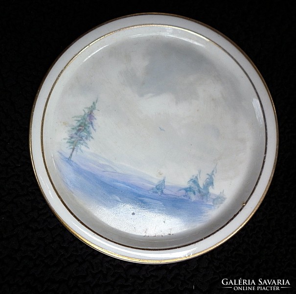 Zsolnay, very rare, unique, hand-painted ring bowl