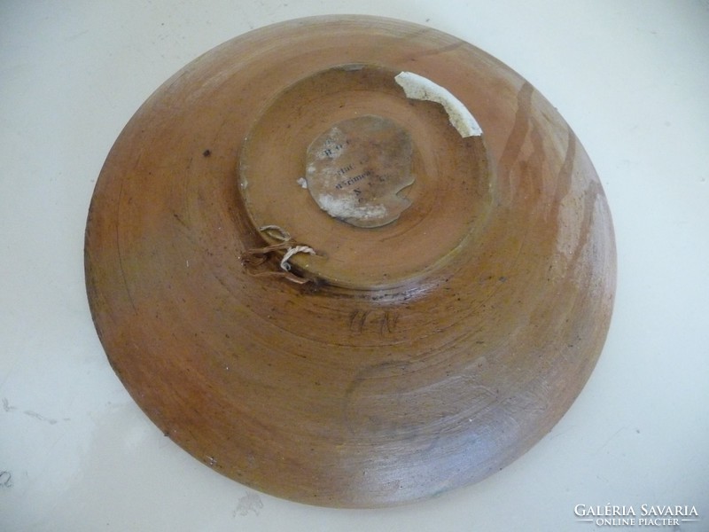 Kerámia fali tányér (d:18,5 cm)