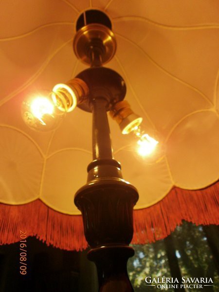 S33 empír asztali szalon lámpa,selyem ernyővel