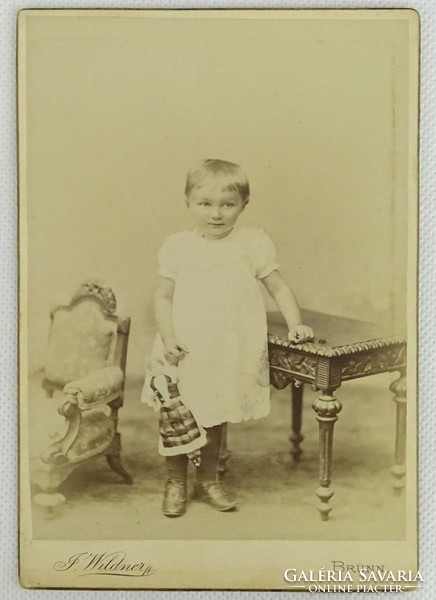 0R894 Antik J. WILDNER BRÜNN gyermek fotográfia