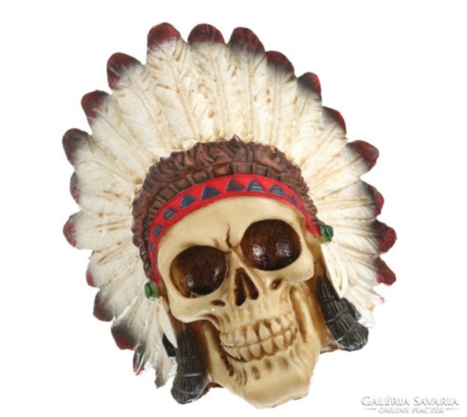 Zsírkő vagy ásványgyanta öreg indián antikolt koponya