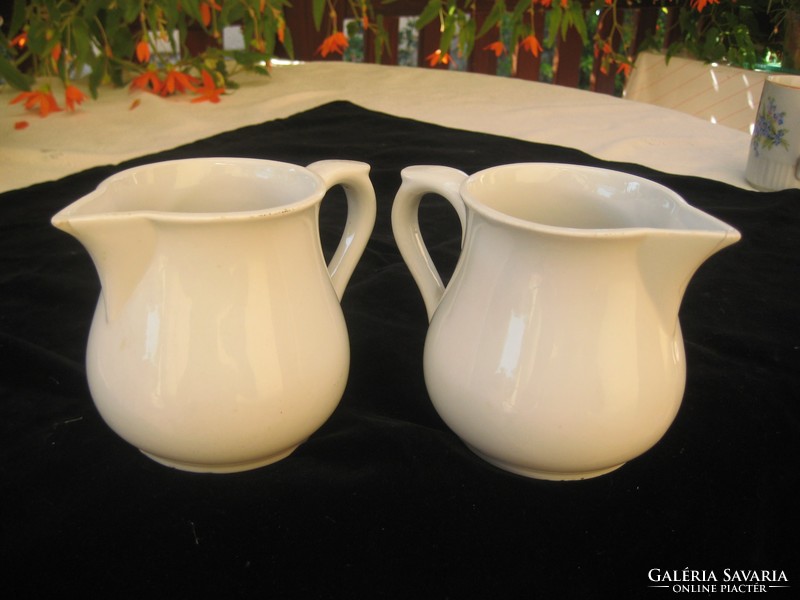 Zsolnay antique milk jugs with 2 tiny damages / rarely seen shape/