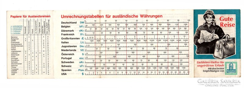 Klosterfrau Jó utat! Egy kis segítség a felhőtlen nyaraláshoz német szocialista kiadvány 60-as évek