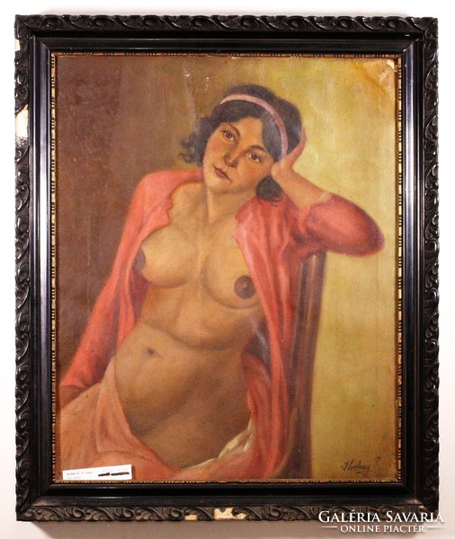 Női akt festmény, Horkay P.