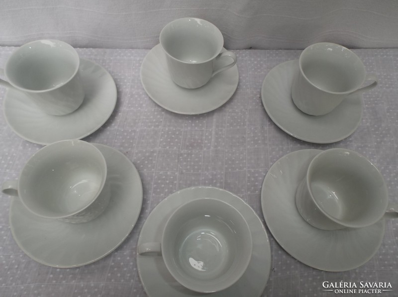 Coffee set - 12 pcs - marked - 1.5 dl - saucer 15 cm - snow white - perfect