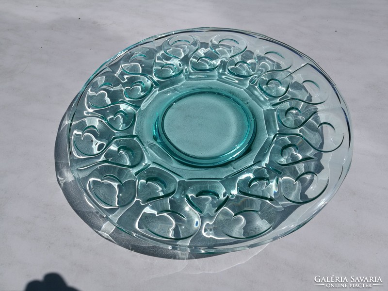 Turquoise glass bowl