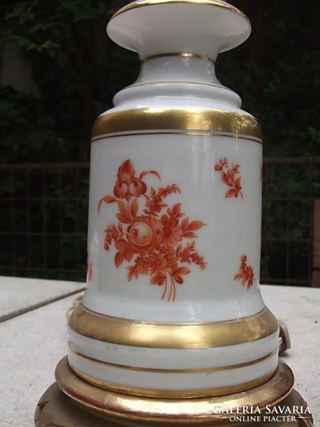 Ritka szép antik porcelán asztali lámpa 61 cm !