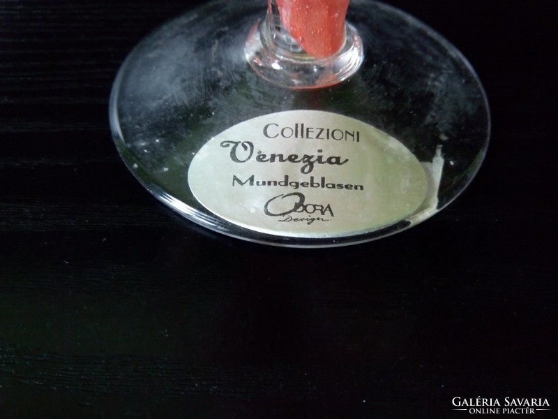 Muránói dísz üveg illóolaj tartó illatosító jelzett