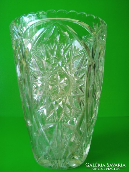ÁRESÉS NAGYON !!! Öblös kristály üveg váza 1689g