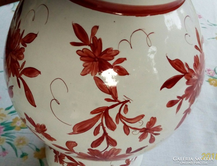 German ceramic vase with scattered, hand-painted pattern, 20 cm high