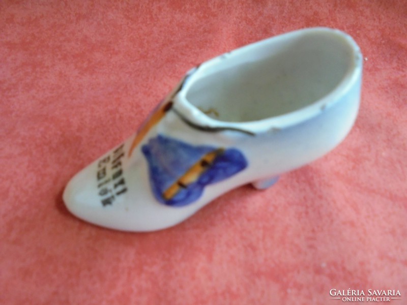 Siófoki emlék porcelán cipőcske