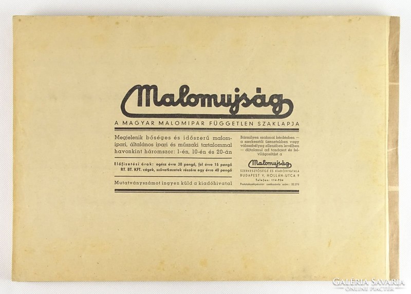 0T225 Malomipari Vámfeljegyzési könyv 1944