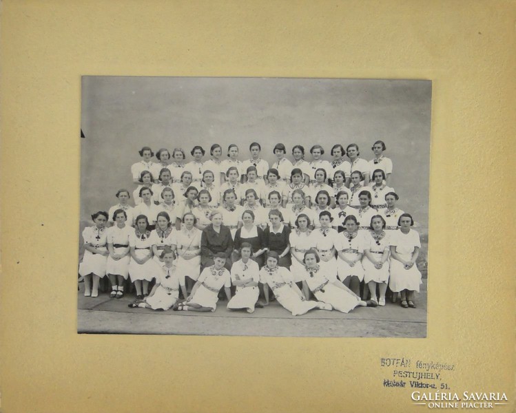 0T211 Régi iskolai fotográfia 1937 BOTFÁN