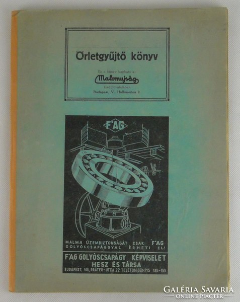 0T224 Malomipari Őrletgyűjtő könyv 1942