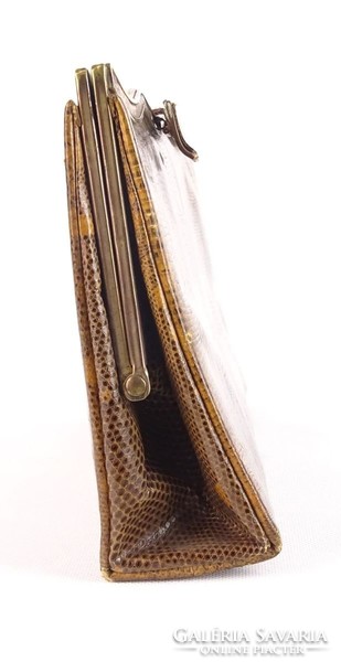 0T324 Régi kígyóbőr női táska retikül