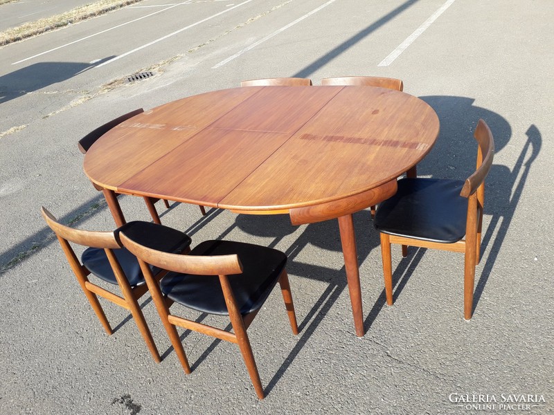 Hans olsen design for frem rojle mid century danish teak wood dining set 1960s
