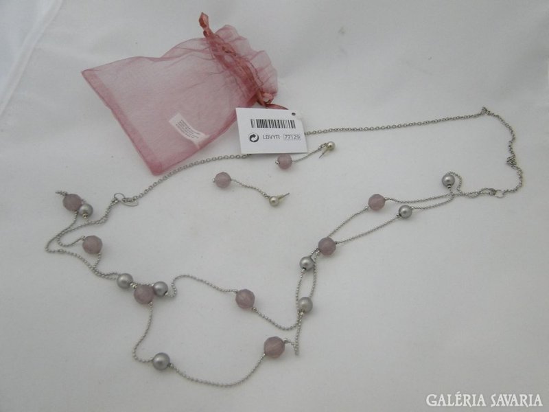 5621 Modern női fém lánc nyaklánc + fülbevaló
