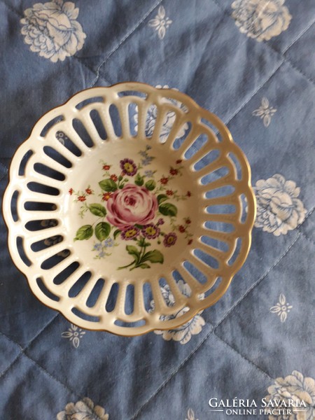 Porcelain (wallendorf) bowl with an openwork pattern