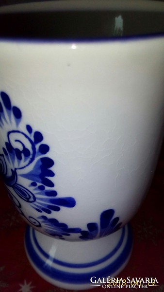 Dutch ceramic cup with dolphin pattern